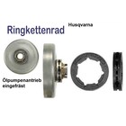 Kettenrad Ringkettenrad Husqvarna 254 257 262 mit 1/4" Kettenring für Carving Kettensäge / Motorsäge o. Lager