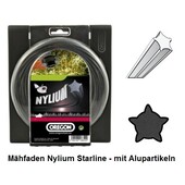 Mähfaden Oregon Nylium-Starline 2,7 mm x 15 m mit Alu-Partikel  für Motorsense / Freischneider