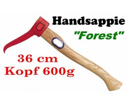 Sappie Handsappie 38cm 600g Forest-G mit Eschenstiel Kurzstielsappie für Forstarbeit und Brennholz