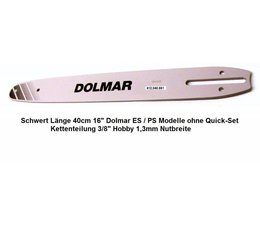 Schwert Dolmar PS + ES Modelle 40cm 3/8"H 1,3 Nut 56 Trgl. Führungsschiene für Kettensäge / Motorsäge 7Z small