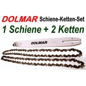 Schneidgarnitur Dolmar ES PS Kettensäge 1 Schwert 30cm + 2 Ketten 46 Trgl.3/8" H 1,3mm Nut