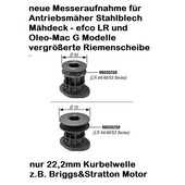 Rasenmähermesser Messerhalter Messeraufnahme efco Oleo-Mac Dynamac Victus Emak diverse Modelle handgeführt mit Antrieb Honda Motor