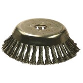 Wildkrautbürste Zopfdraht-Kegelbürste Ø155 x 20 neue Bauart, reduzierte Einspannhöhe von 3.5mm