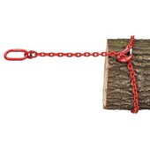 Forstkette 2,5m Rundstahl 8 mm Rückekette Schlepperkette G8 mit Öse 110x60x13mm leichte Schlepper - Chokerkette Lasthaken