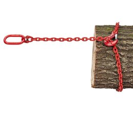 Forstkette Rundstahl 10mm Länge 2,0m Rückekette Schlepperkette G8 mit Öse 130 x 70 x 18mm schwere Schlepper - Chokerkette