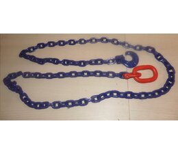 Forstkette 2,0m Profilstahlkette Pewag 6mm Rückekette Schlepperkette Grad 100 Aufhängeglied Öse 50 x 30 x 13mm leichte Chokerkette für Pferd oder Quad