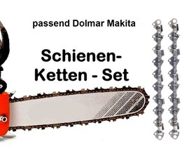 Schneidgarnitur 38cm Makita DCS3500 DCS 3501 DCS410 DCS411 DCS DCS4300 AD4300F  1 Schwert 38cm + 2 Ketten 0.325" 1.3 Nutb für Kettensäge