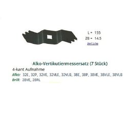 Vertikutierer Messer Vertikutiermesser Alko (7 Klingen/Gerät) Ersatzmesser 1 Satz 7 Stück