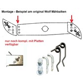 Vertikutiermesser Kraftharke Klingen für Rasenmäher von Wolf , Kynast u. Pühler Klingensatz 2 Stück