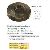 Kettenrad für Husqvarna 135  135e  140  140e Kettenteilung 3/8 Hobby für Kettensäge / Motorsäge
