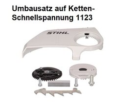Kettenraddeckel Kettenradabdeckung mit Schnell - Kettenspanner komplett als Umbausatz oder Ersatzteil