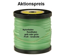 Mähfaden Nylonfaden FlexLine Universalfaden runde Kontur 3,0 mm x 240m Rolle für Motorsense / Freischneider Fadenköpfe