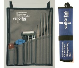 Schärfsatz Vallorbè Rolltasche 4 Feilen 4,0 mm für Kettenteilung 3/8" Hobby schärfen der Kettensäge - Sägeketten