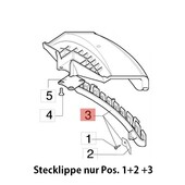Schutz Stecklippe für Schutzhaube mit Fadenschneider für Freischneider emak  Oleoo-Mac  BC / BCF / BCi