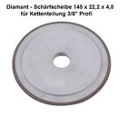 Schleifscheibe Diamantscheibe Schärfscheibe für Hartmetall- Sägeketten Stihl Duro 3/8" Profi 145mm x 4,0mm Bohr. 22,2mm HM