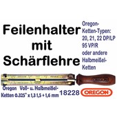 Feilenhalter Schärflehre mit Feile 4,8mm für Kettensäge mit 0.325" Kettenteilung alle Nutbreiten