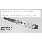 Carving Schwert 30cm Sugi-Hara Hard-Tip light-weight 2cm Spitze Kettensäge Anschluss 8mm breit Holzschnitzen
