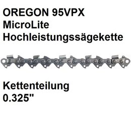 Sägekette 0.325" x 56 Trgl.x 1,3mm Nutbreite OREGON 95VPX MicroLite Halbmeißel mit Sicherheitsverbindungsgliedern