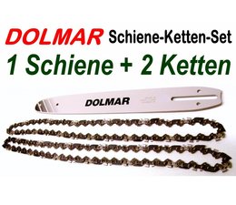 Schneidgarnitur Dolmar ES PS Kettensäge 1 Schwert 30cm 12" + 2 Ketten 3/8" H 46 Trgl.1,1mm Nutbreite o. QuickSet