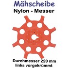 Freischeidermesser Grasmesser Nylon - Scheibe 220 mm 2 Stck. 8-Zahn 25,4 mm Aufnahme Motorsense