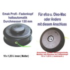 Fadenkopf Efco + Oleo-Mac 10x1,25 Li. Mutter / Innengewinde mit 2,4mm Faden für Motorsense / Freischneider