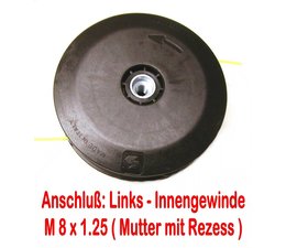 Fadenkopf Makita RBC 230 + RBC 260 + RBC 310 + RBC 410 + RBK 8x1.25 li. Innengewinde im Freischneiderfadenkopf