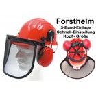 Forsthelm Forst und Sicherheitshelm 3-Band-Einlage Standard - Helm mit Gehörschutz Gr. 52 bis 62