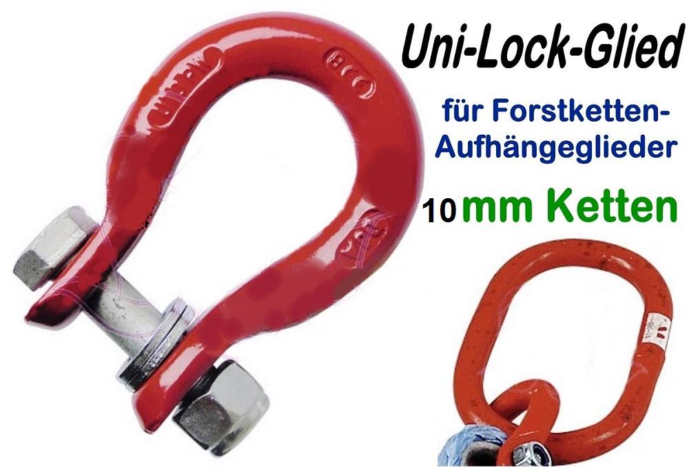 Verbindungsglied pewag UniLock Glied U10 Schäkel für 10mm Forstkette -  Motorgeräte-Tensfeld