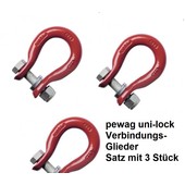 Verbindungsglied Forstkette pewag UniLock Glied U8  3 Stück Schäkel für Aufhängeglied u. 8mm Rückekette