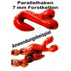 Verkürzungshaken Parallelhaken Forstkette mit Gabelkopf für 5 + 6 mm Rückekette