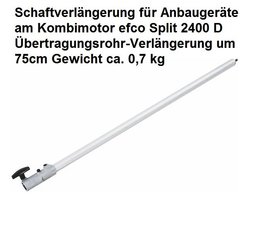 Zusatzgerät Schaftverlängerung für Kombimotor efco Split 2400 D Übertragungsrohr-Verlängerung um 75cm