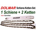 Schneidgarnitur Dolmar ES PS Kettensäge 1 Schwert 35cm + 2 Ketten 52 Trgl. 3/8"H 1,3mm Nut