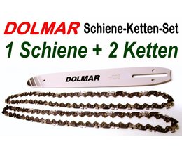 Schneidgarnitur Dolmar ES PS Kettensäge 1 Schwert 35cm 12" + 2 Ketten 3/8" H 52 Trgl.1,1mm Nut o. QuickSet