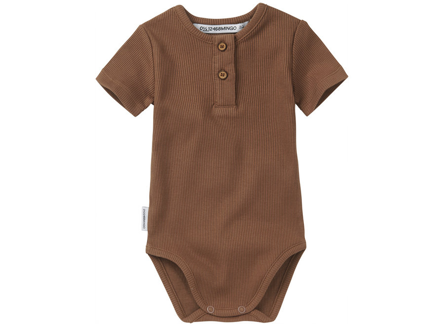 Rib Bodysuit Warm Earth