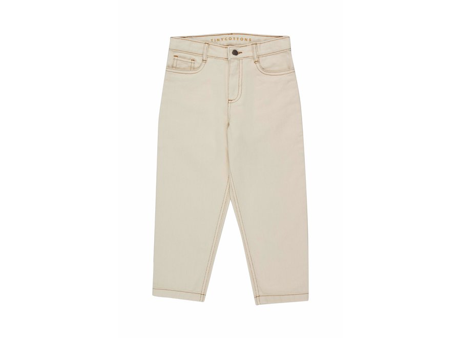 Solid baggy pant light cream KID