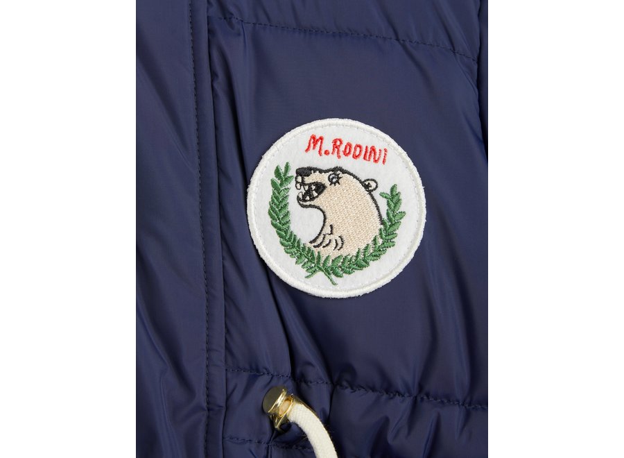 Polar bear patch puffer jacket