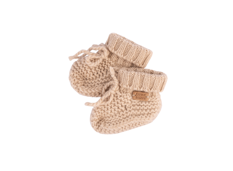 Cashmere Baby Booties Beige