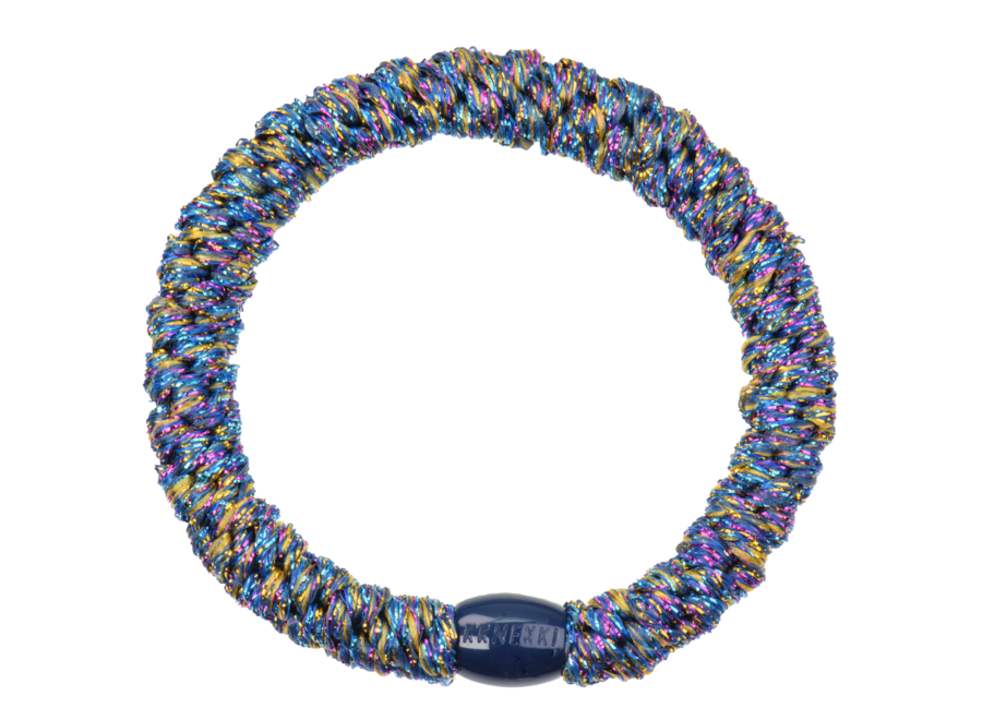 Kknekki haarelastiek Electric Blue Multi Glitter