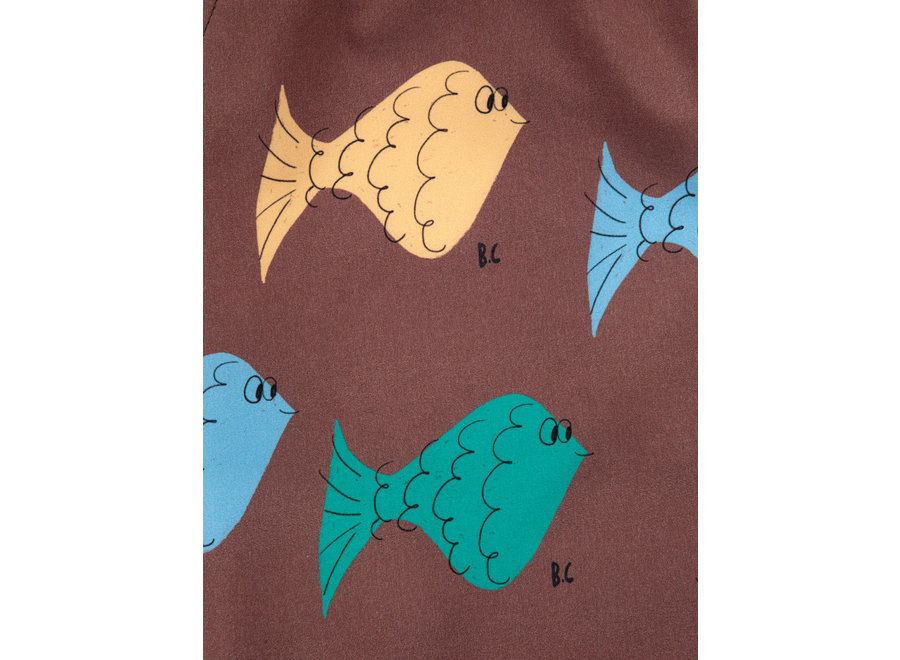 Multicolor fish all over swim bermuda shorts KID