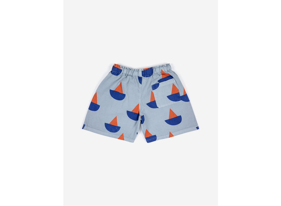 Sail Boat all over woven shorts KID