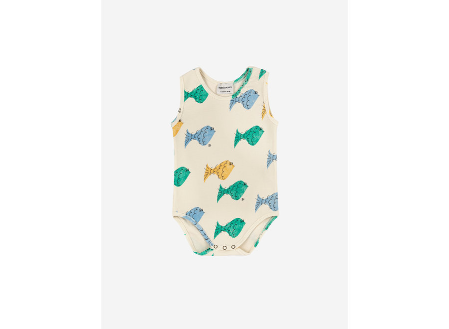 Multicolor Fish all over sleeveless body BABY