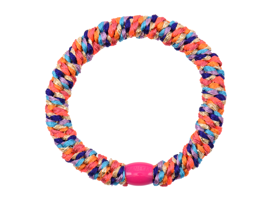 Kknekki haarelastiek Multi Orange Pink Neon