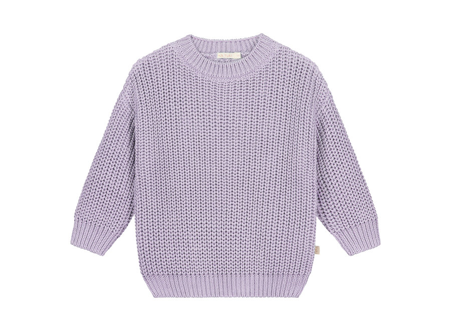 Chunky knitted sweater Lilac