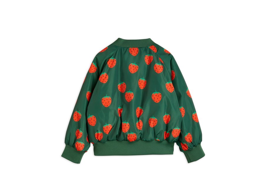 Strawberries aop Woven Baseball Jacket