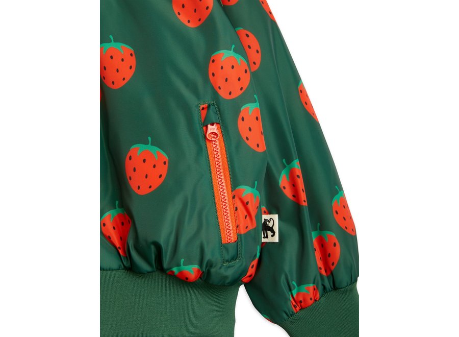 Strawberries aop Woven Baseball Jacket