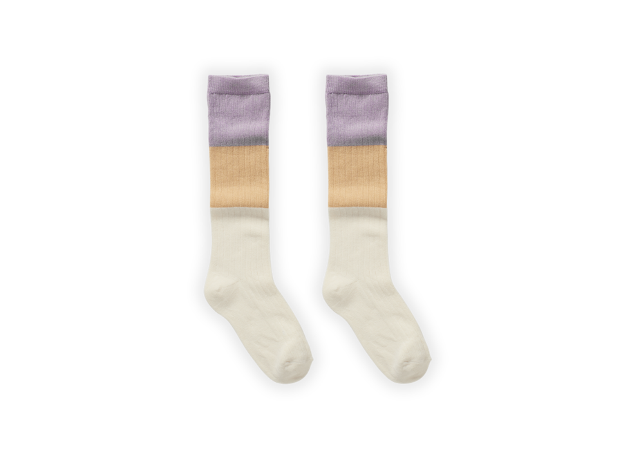 Socks colourblock lilac breeze