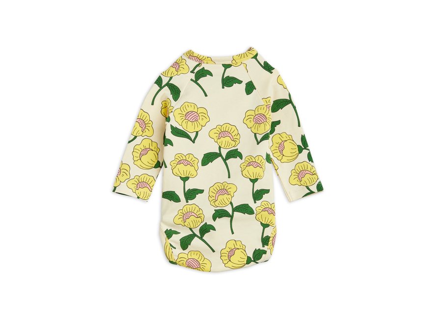 Flowers aop ls Wrap Body