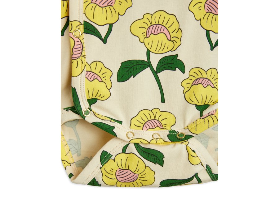 Flowers aop ls Wrap Body