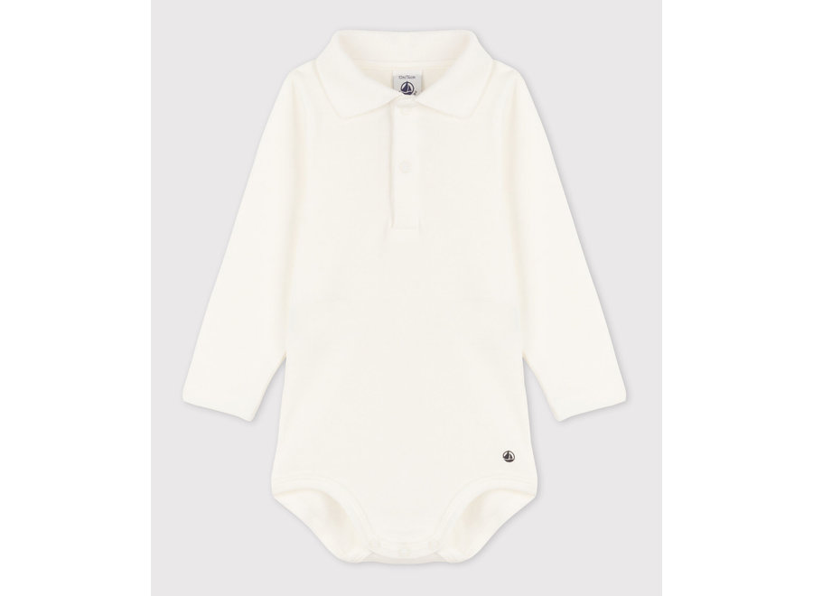 Polo Body longsleeve Marshmallow wit
