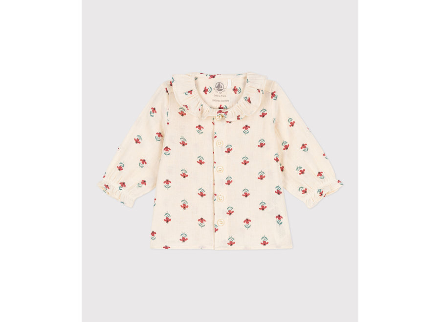 Katoenen blouse met print Avalanche wit
